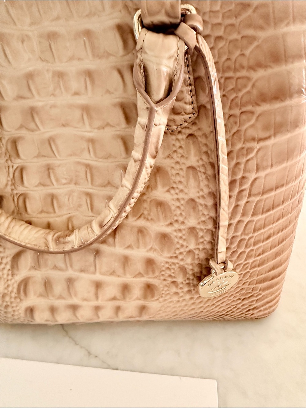 Brahmin Blossom Croc-Embossed with Tassel Purse - Picture 5 of 16